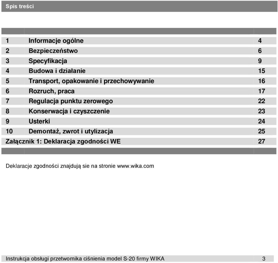 czyszczenie 23 9 Usterki 24 10 Demontaż, zwrot i utylizacja 25 Załącznik 1: Deklaracja zgodności WE 27