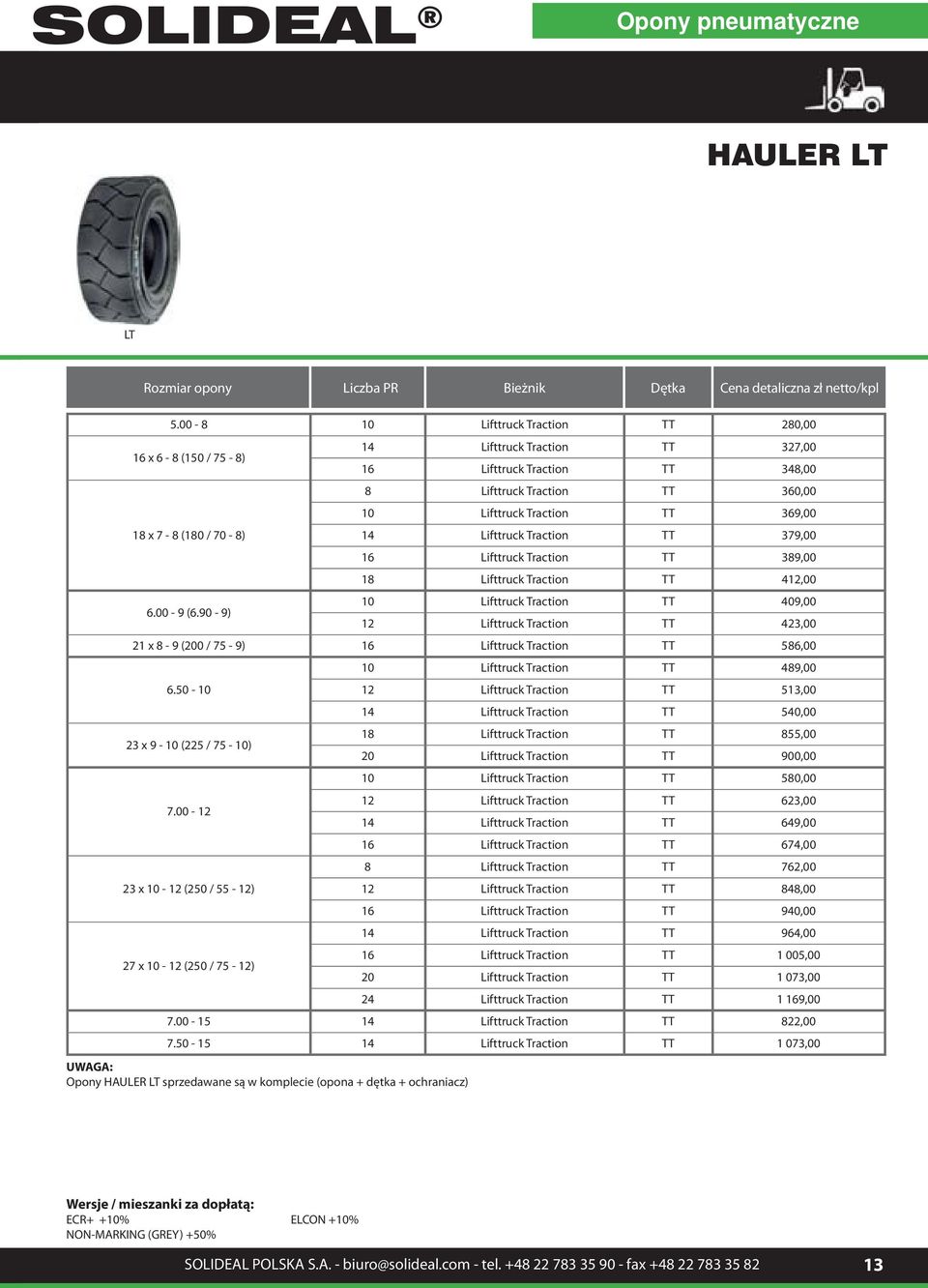 Traction TT 369,00 14 Lifttruck Traction TT 379,00 16 Lifttruck Traction TT 389,00 18 Lifttruck Traction TT 412,00 10 Lifttruck Traction TT 409,00 12 Lifttruck Traction TT 423,00 21 x 8-9 (200 /