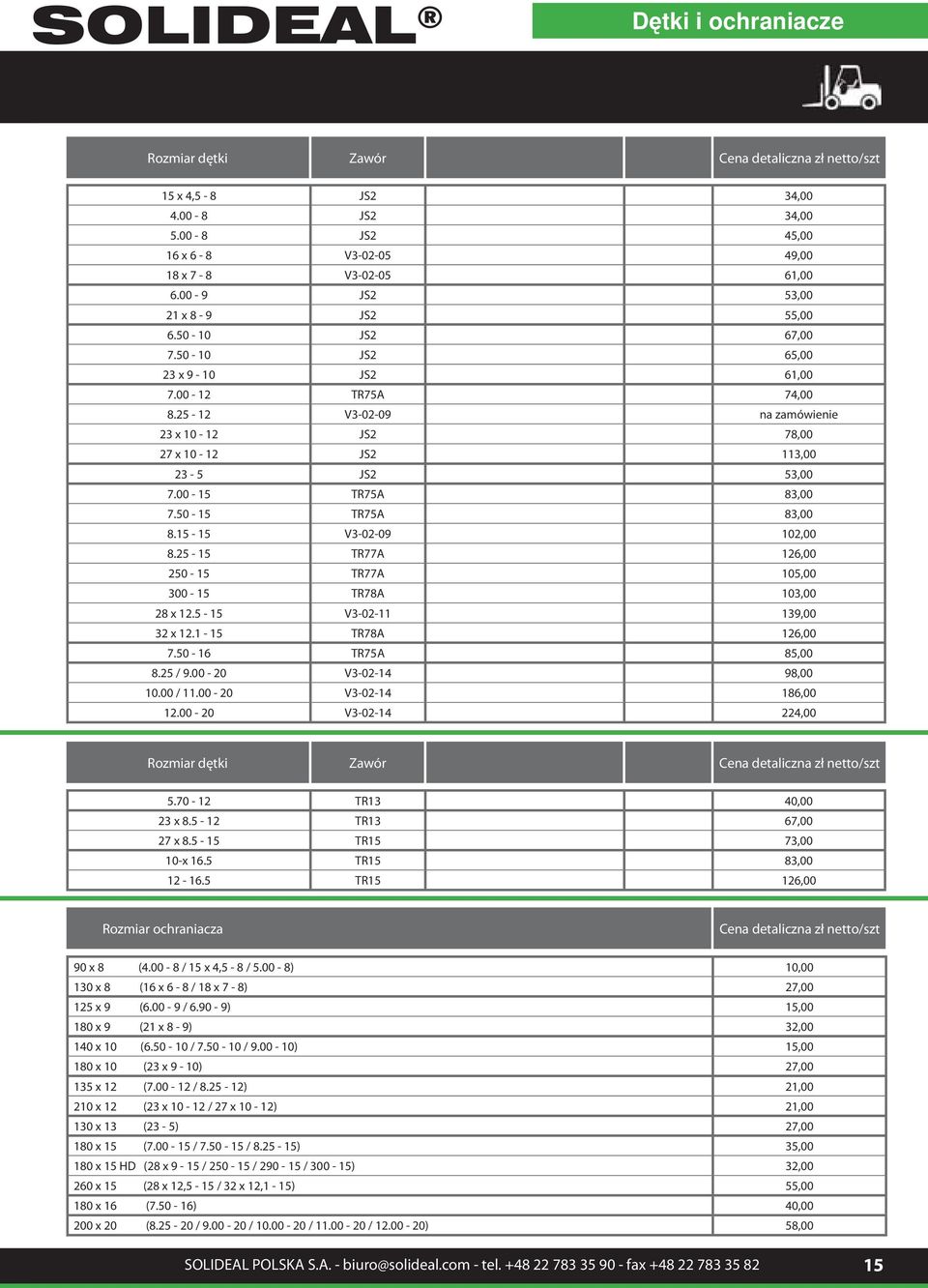 25-12 V3-02-09 na zamówienie 23 x 10-12 JS2 78,00 27 x 10-12 JS2 113,00 23-5 JS2 53,00 7.00-15 TR75A 83,00 7.50-15 TR75A 83,00 8.15-15 V3-02-09 102,00 8.