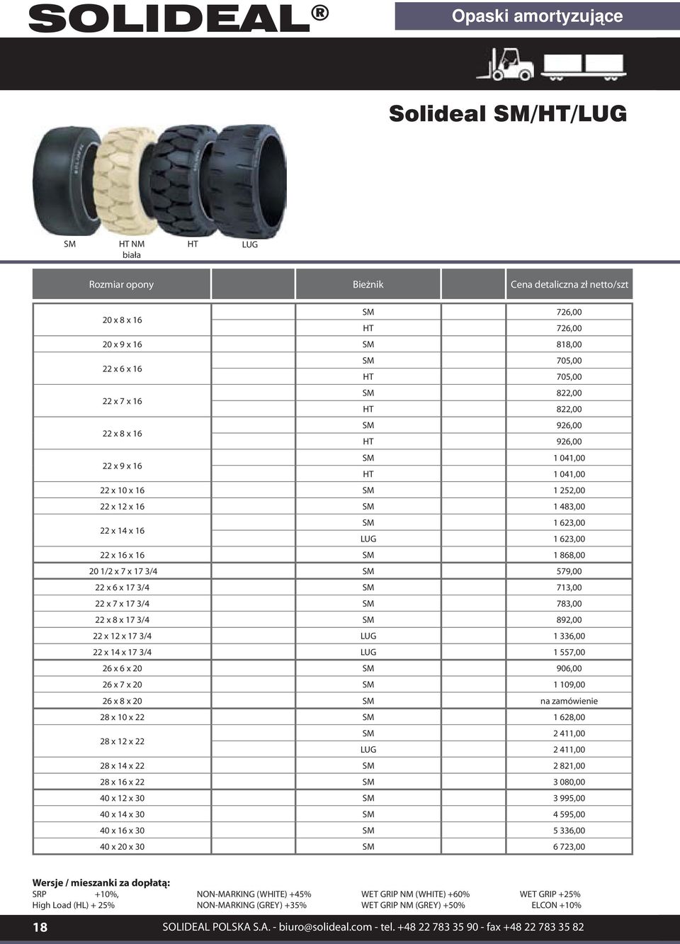 16 SM 1 868,00 20 1/2 x 7 x 17 3/4 SM 579,00 22 x 6 x 17 3/4 SM 713,00 22 x 7 x 17 3/4 SM 783,00 22 x 8 x 17 3/4 SM 892,00 22 x 12 x 17 3/4 LUG 1 336,00 22 x 14 x 17 3/4 LUG 1 557,00 26 x 6 x 20 SM