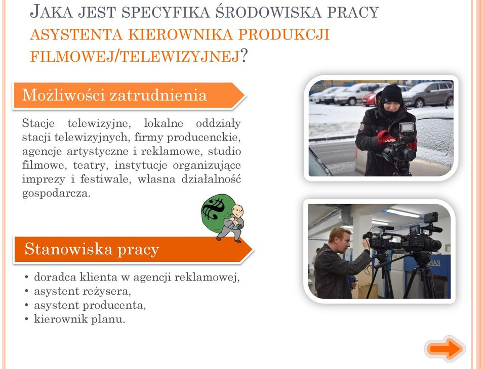 agencje artystyczne i reklamowe, studio filmowe, teatry, instytucje organizujące imprezy i festiwale, własna