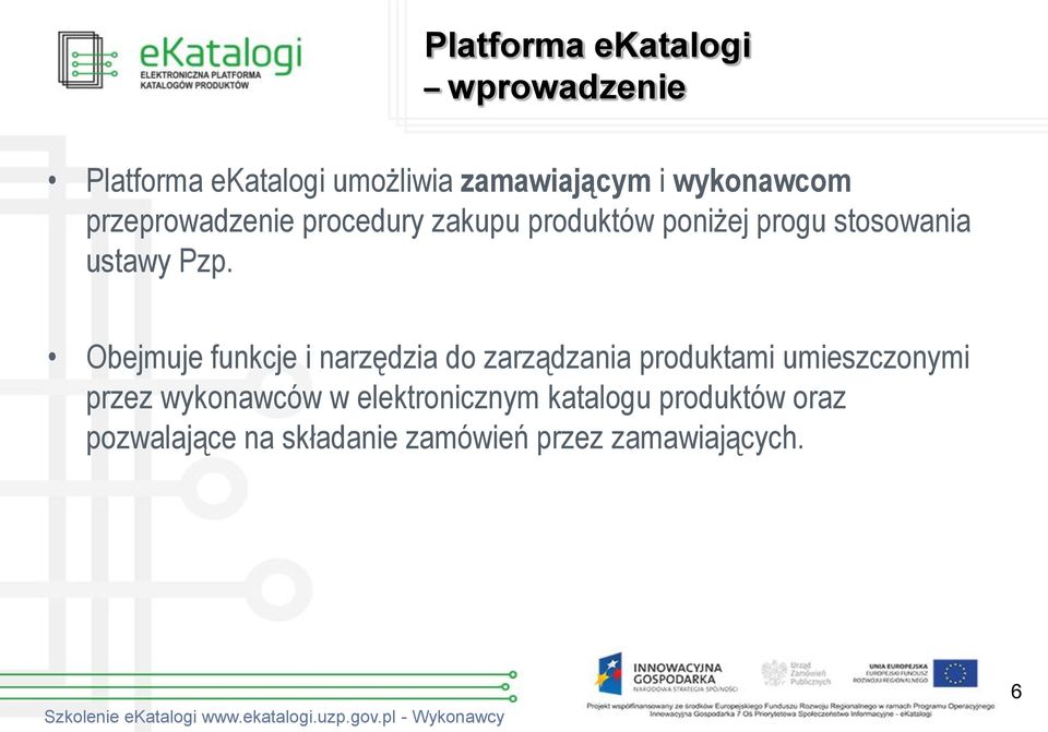 Pzp. Obejmuje funkcje i narzędzia do zarządzania produktami umieszczonymi przez