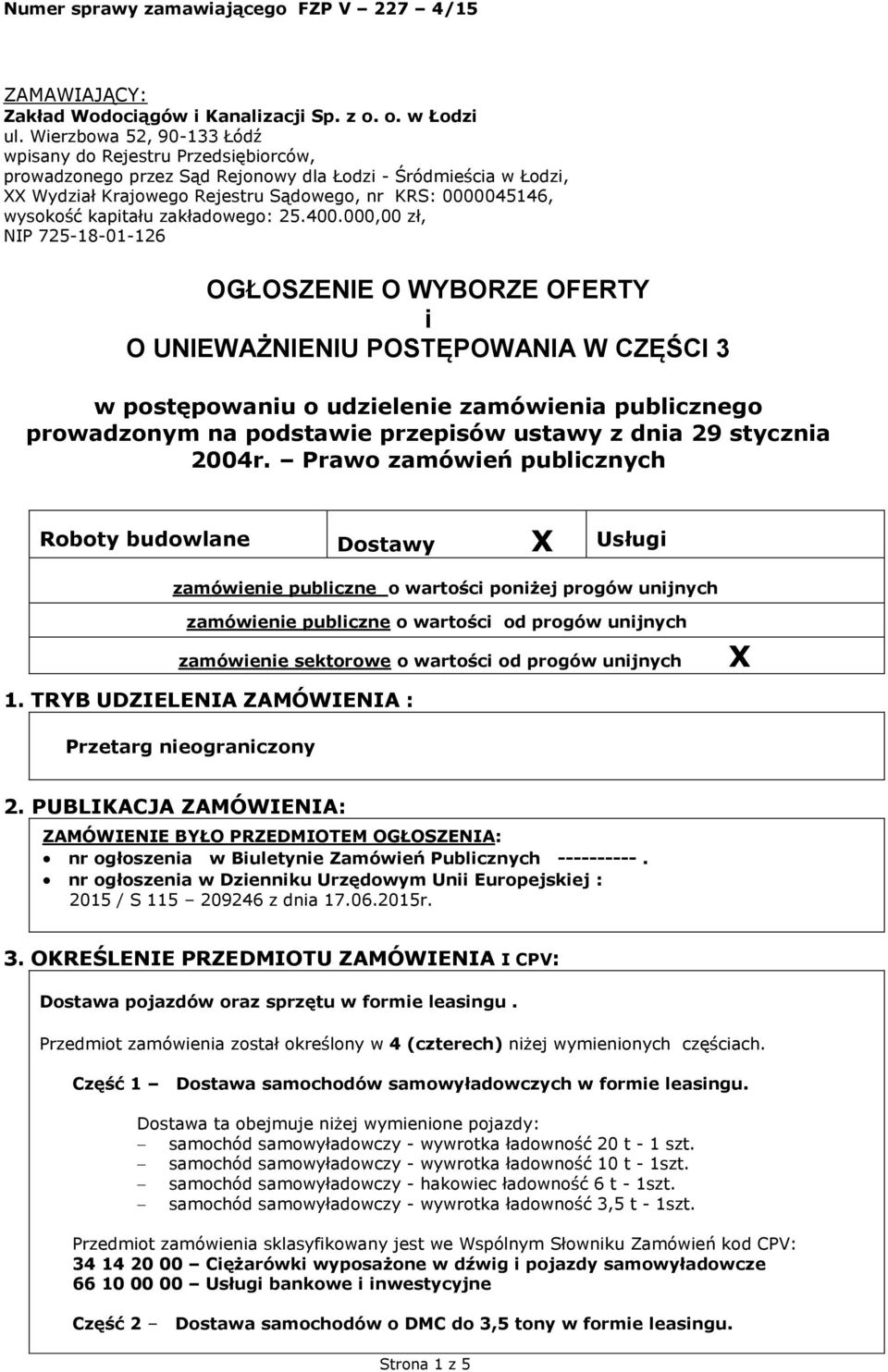 kapitału zakładowego: 25.400.