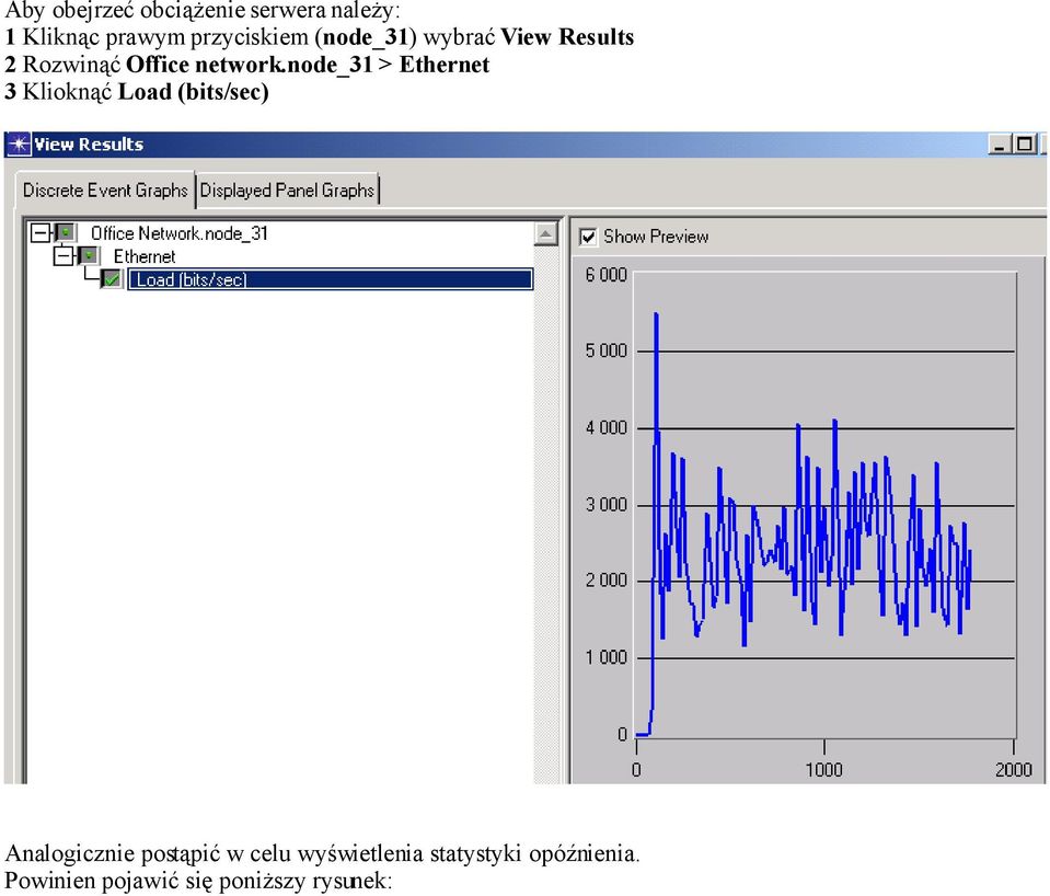 node_31 > Ethernet 3 Klioknąć Load (bits/sec) Vi 25 Analogicznie