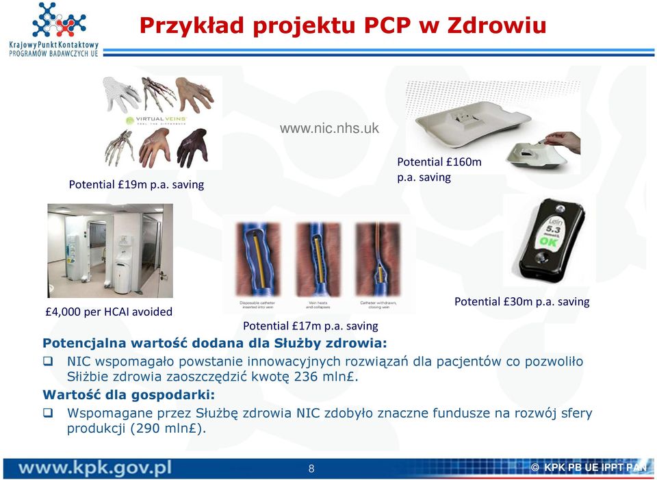 rozwiązań dla pacjentów co pozwoliło Słiżbie zdrowia zaoszczędzić kwotę 236 mln.