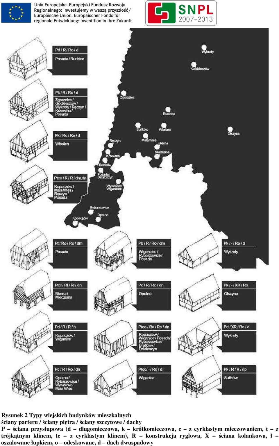 z cyrklastym mieczowaniem, t z trójkątnym klinem, tc z cyrklastym klinem), R