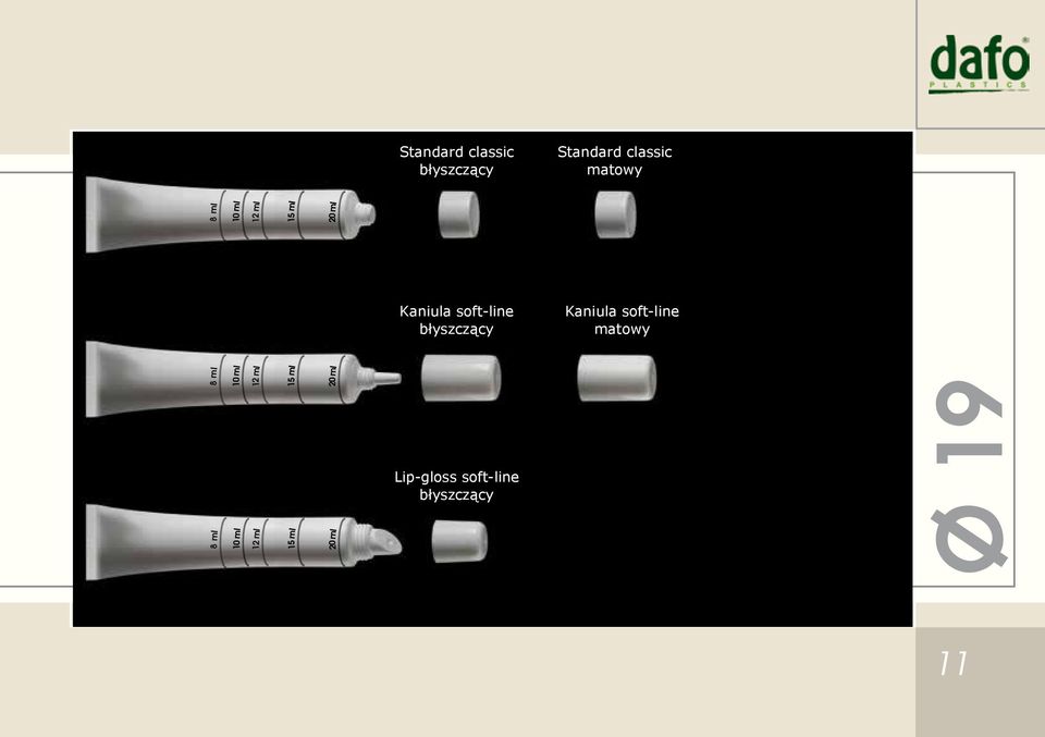 soft-line matowy 8 ml 10 ml 12 ml 15 ml 20 ml 8