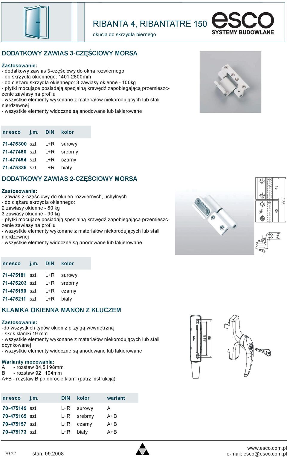 L+R srebrny 71-477494 szt. L+R czarny 71-475335 szt.