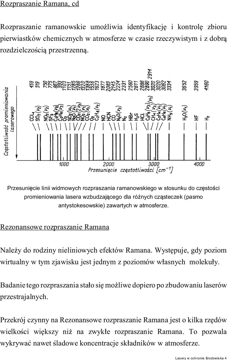 Rezonansowe rozpraszanie Ramana Nale y do rodziny nieliniowych efektów Ramana. Wyst puje, gdy poziom wirtualny w tym zjawisku jest jednym z poziomów w asnych moleku y.