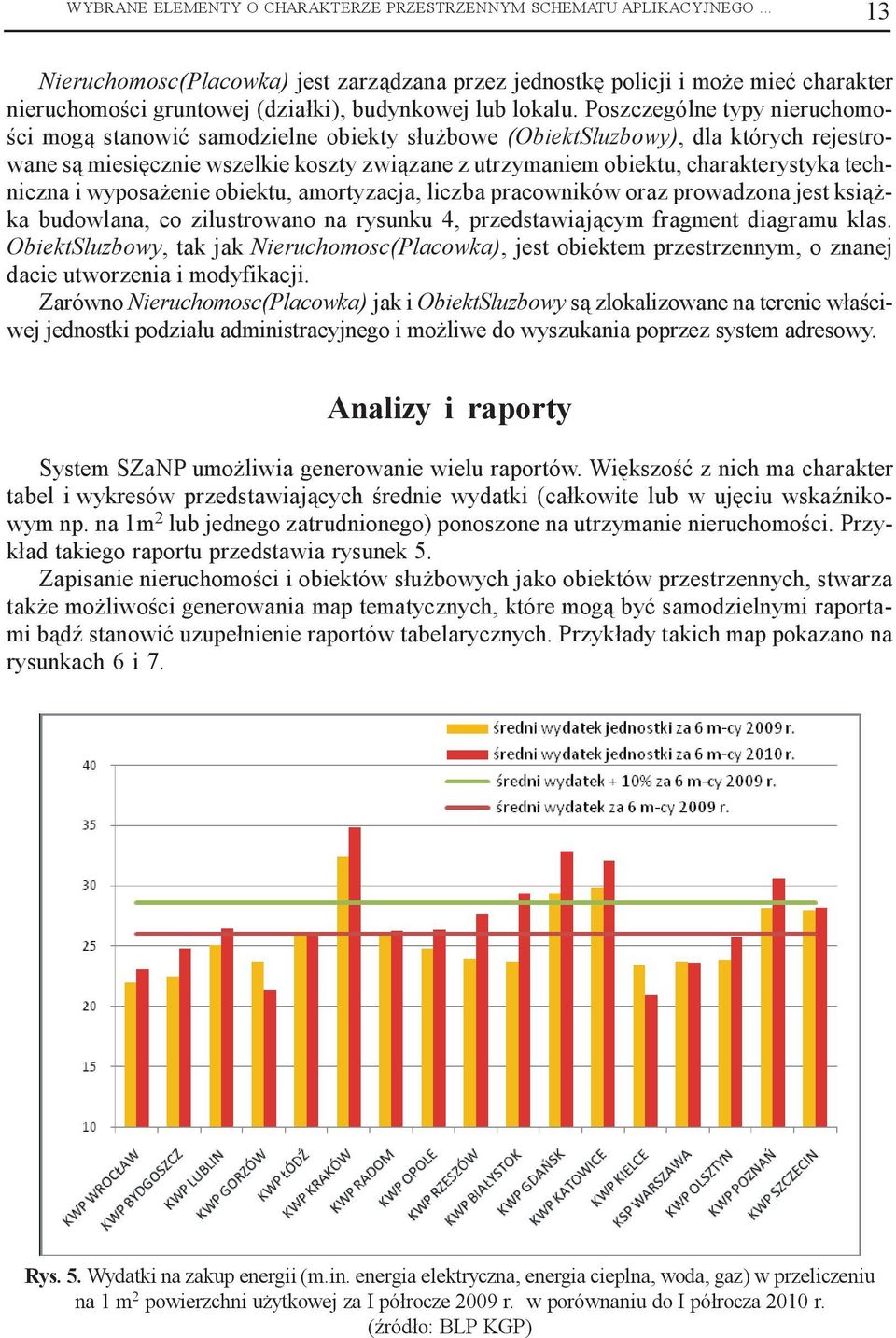 Poszczególne typy nieruchomoœci mog¹ stanowiæ samodzielne obiekty s³u bowe (ObiektSluzbowy), dla których rejestrowane s¹ miesiêcznie wszelkie koszty zwi¹zane z utrzymaniem obiektu, charakterystyka