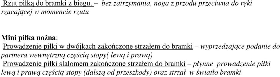 Prowadzenie piłki w dwójkach zakończone strzałem do bramki wyprzedzające podanie do partnera wewnętrzną