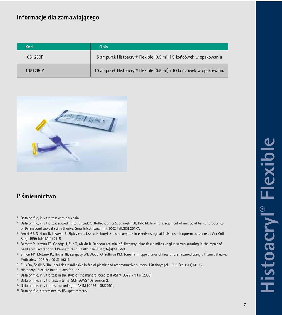 In vitro assessment of microbial barrier properties of Dermabond topical skin adhesive. Surg Infect (Larchmt). 2002 Fall;3(3):251-7. 3 Amiel GE, Sukhotnik I, Kawar B, Siplovich L.