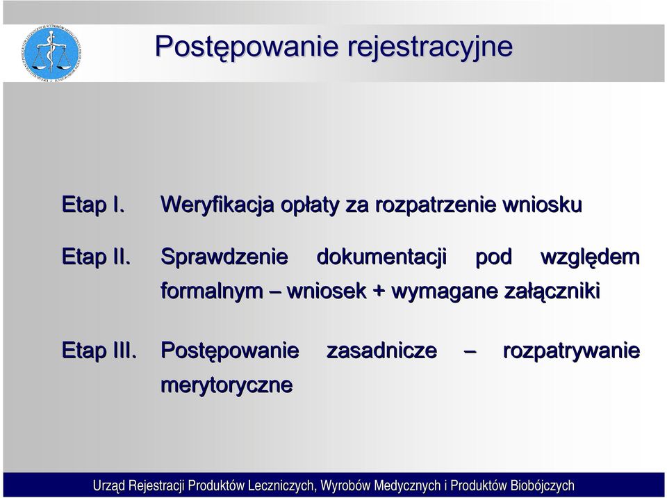 Sprawdzenie dokumentacji pod względem formalnym wniosek