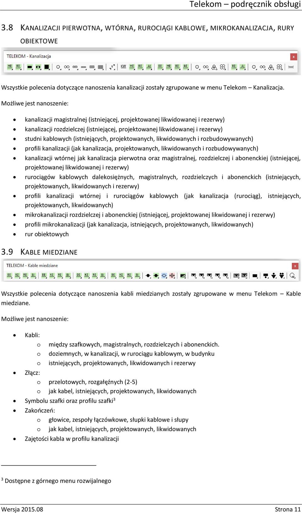 (istniejących, projektowanych, likwidowanych i rozbudowywanych) profili kanalizacji (jak kanalizacja, projektowanych, likwidowanych i rozbudowywanych) kanalizacji wtórnej jak kanalizacja pierwotna