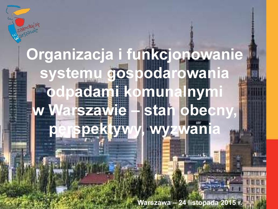 Warszawie stan obecny, perspektywy,