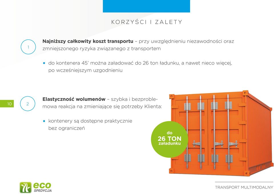 nawet nieco więcej, po wcześniejszym uzgodnieniu 10 2 Elastyczność wolumenów szybka i bezproblemowa