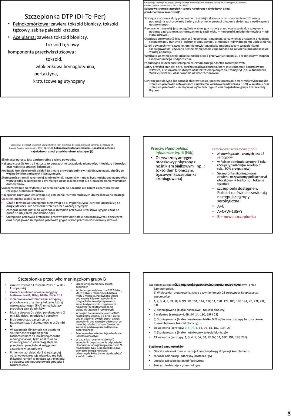 Current Opinion in Pediatrics, 2012; 24: 92 97 Kokonowa strategia szczepień sposób na ochronę najmłodszych dzieci przed chorobami zakaźnymi (1) Strategia kokonowa służy przerwaniu transmisji