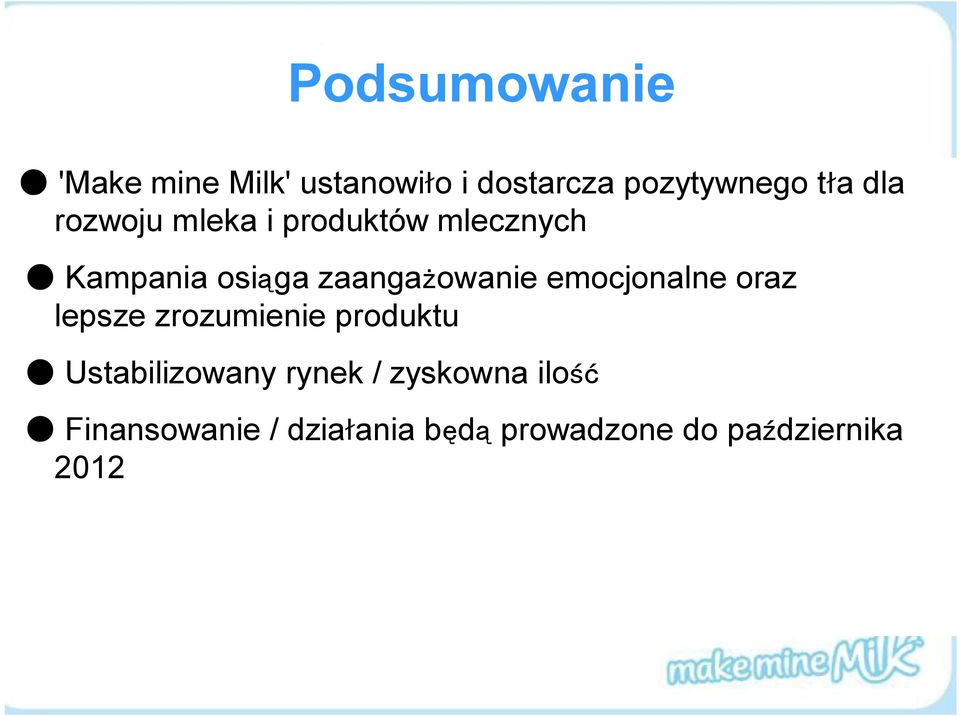 emocjonalne oraz lepsze zrozumienie produktu Ustabilizowany rynek /