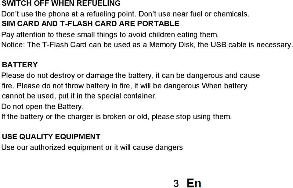 Notice: The T-Flash Card can be used as a Memory Disk, the USB cable is necessary.