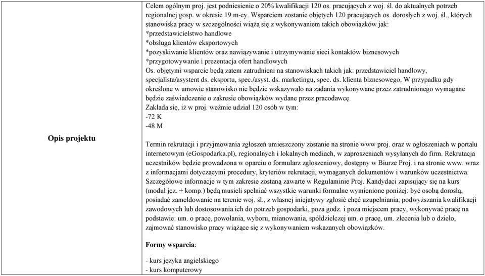 , których stanowiska pracy w szczególności wiążą się z wykonywaniem takich obowiązków jak: *przedstawicielstwo handlowe *obsługa klientów eksportowych *pozyskiwanie klientów oraz nawiązywanie i