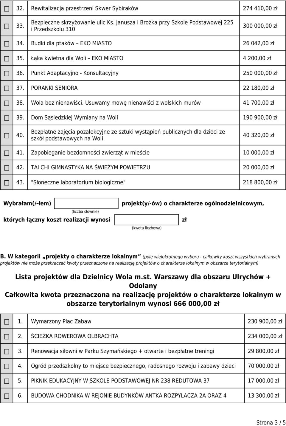 Usuwamy mowę nienawiści z wolskich murów 41 700,00 zł 39. Dom Sąsiedzkiej Wymiany na Woli 190 900,00 zł 40.