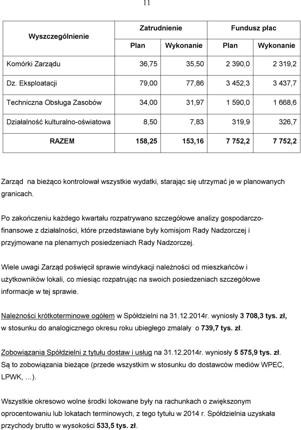 bieżąco kontrolował wszystkie wydatki, starając się utrzymać je w planowanych granicach.