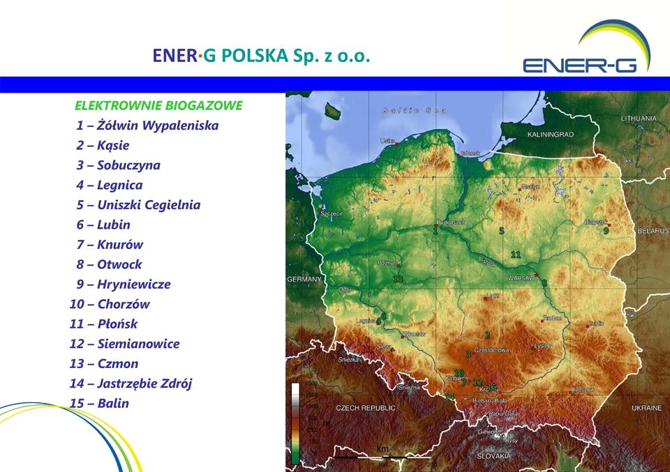 Sobuczyna 4 Legnica 5 Uniszki Cegielnia 6 Lubin 7 Knurów