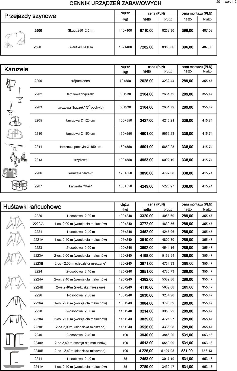 3427,00 4215,21 338,00 415,74 2210 tarczowa Ø 150 cm 160+550 4601,00 5659,23 338,00 415,74 2211 tarczowa pochyła Ø 150 cm 160+550 4601,00 5659,23 338,00 415,74 2213 krzyżowa 100+550 4953,00 6092,19