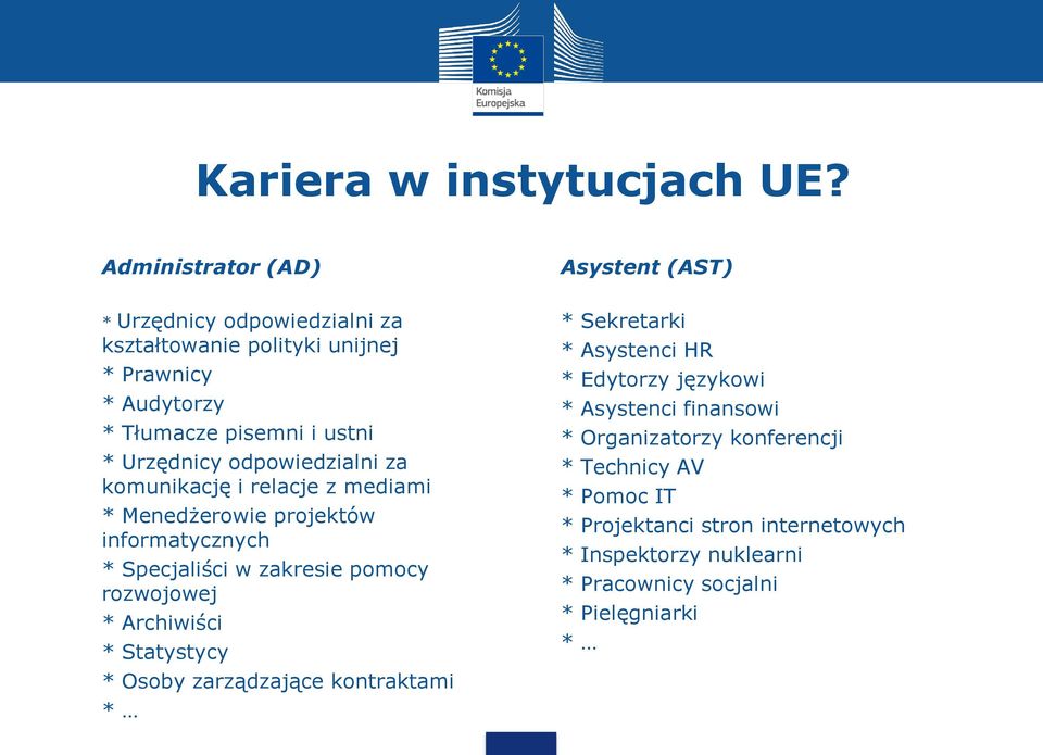 Urzędnicy odpowiedzialni za komunikację i relacje z mediami * Menedżerowie projektów informatycznych * Specjaliści w zakresie pomocy rozwojowej *