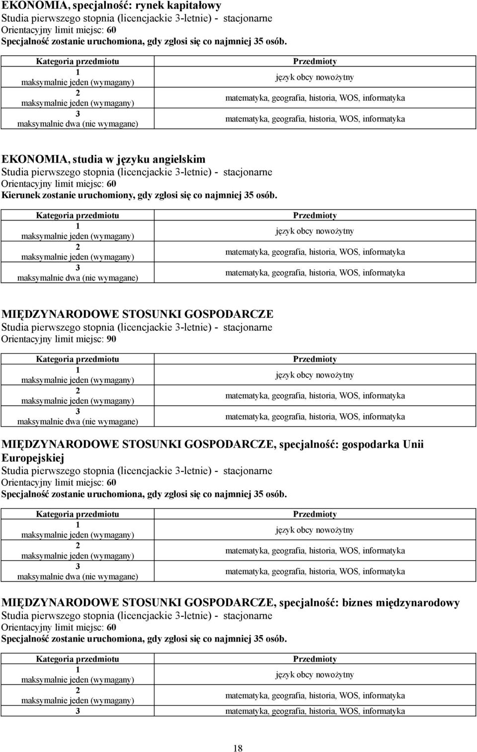 -letnie) - stacjonarne Kierunek zostanie uruchomiony, gdy zgłosi się co najmniej 5 osób.