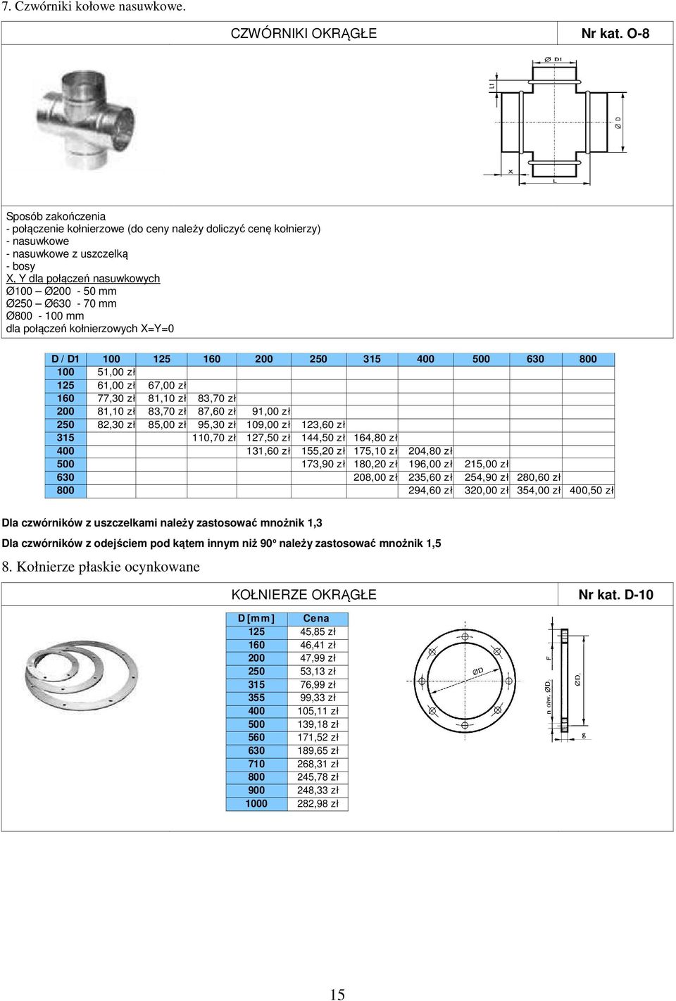 Ø800-100 mm dla połączeń kołnierzowych X=Y=0 D / D1 100 125 160 200 250 315 400 500 630 800 100 51,00 zł 125 61,00 zł 67,00 zł 160 77,30 zł 81,10 zł 83,70 zł 200 81,10 zł 83,70 zł 87,60 zł 91,00 zł