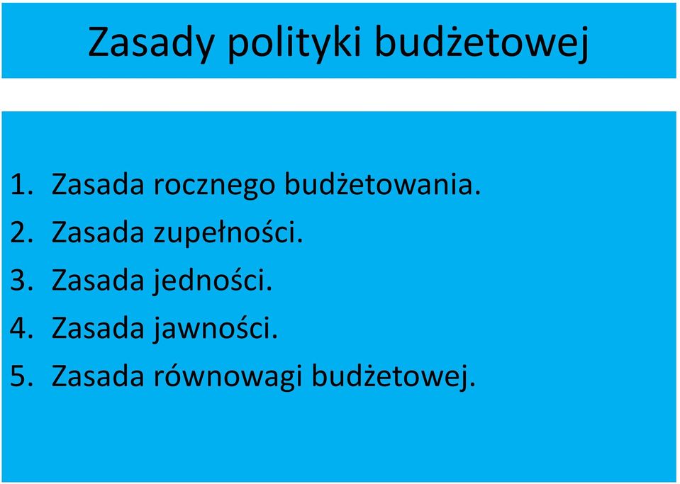 Zasada zupełności. 3. Zasada jedności.