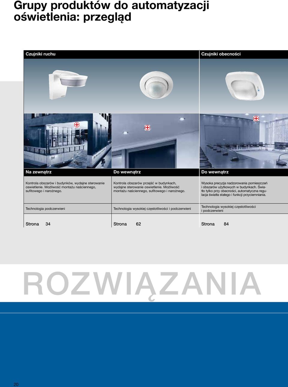 Możliwość montażu naściennego, sufitowego i narożnego. Wysoka precyzja nadzorowania pomieszczeń i obszarów użytkowych w budynkach.