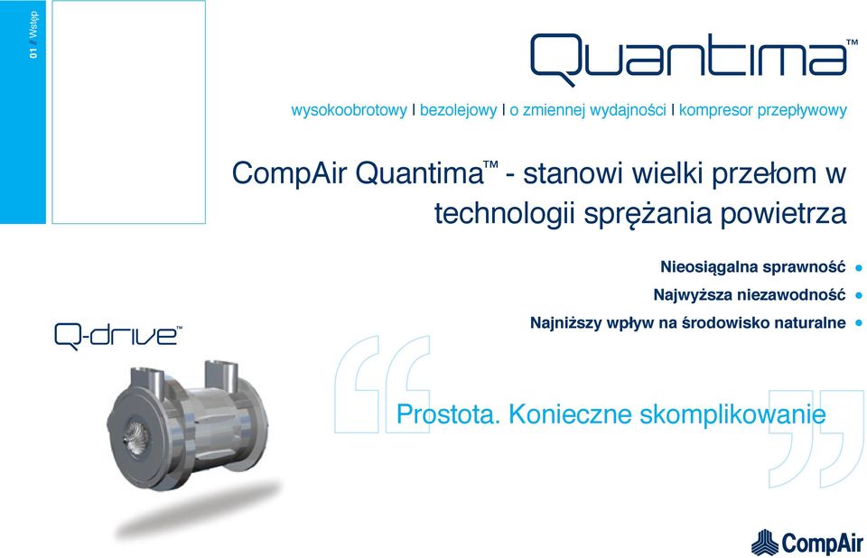 sprężania powietrza Nieosiągalna sprawność Najwyższa niezawodność