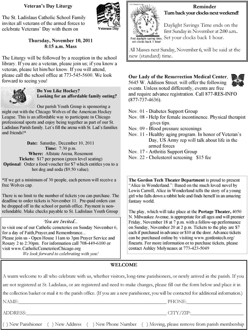 Do You Like Hockey? Looking for an affordable family outing? Our parish Youth Group is sponsoring a night out with the Chicago Wolves of the American Hockey League.