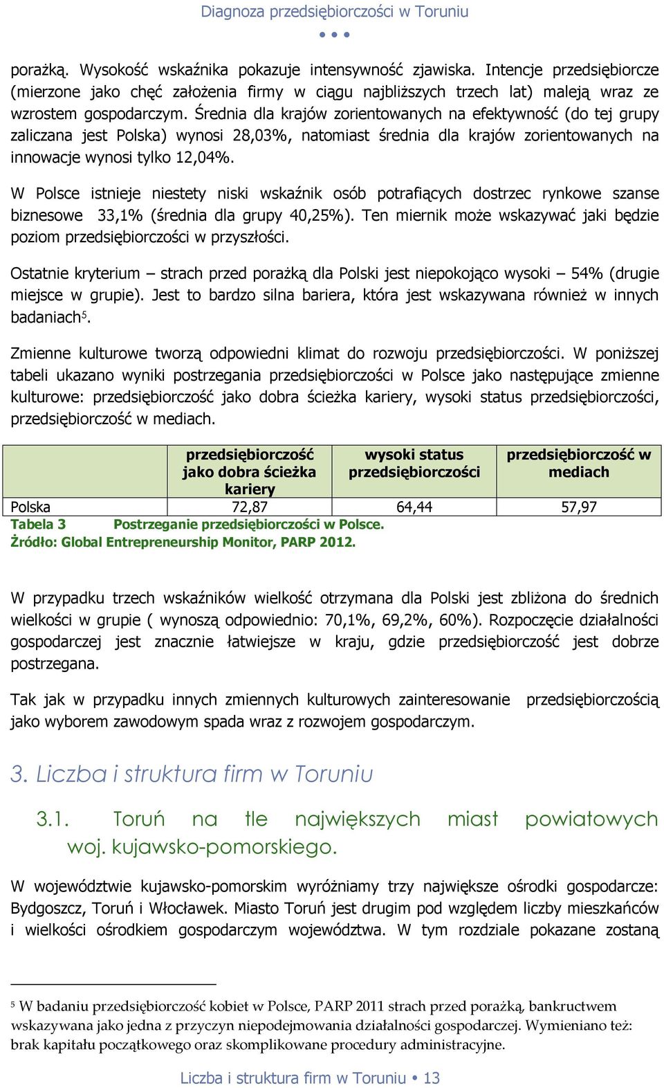 W Polsce istnieje niestety niski wskaźnik osób potrafiących dostrzec rynkowe szanse biznesowe 33,1% (średnia dla grupy 40,25%).