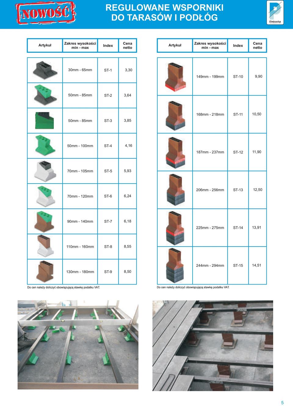 10,50 50mm - 100mm ST-4 4,16 187mm - 237mm ST-12 11,90 70mm - 105mm ST-5 5,93 70mm - 120mm ST-6 6,24 206mm - 256mm ST-13