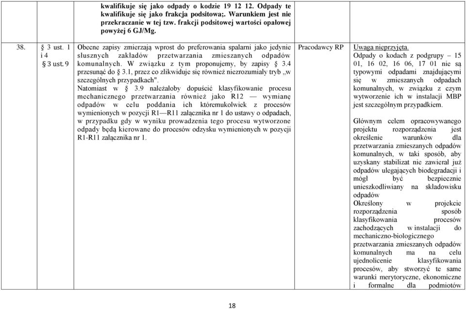 1, przez co zlikwiduje się również niezrozumiały tryb w szczególnych przypadkach". Natomiast w 3.