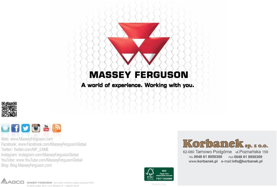 com/MasseyFergusonGlobal YouTube: www.youtube.com/masseyfergusonglobal Blog: Blog.