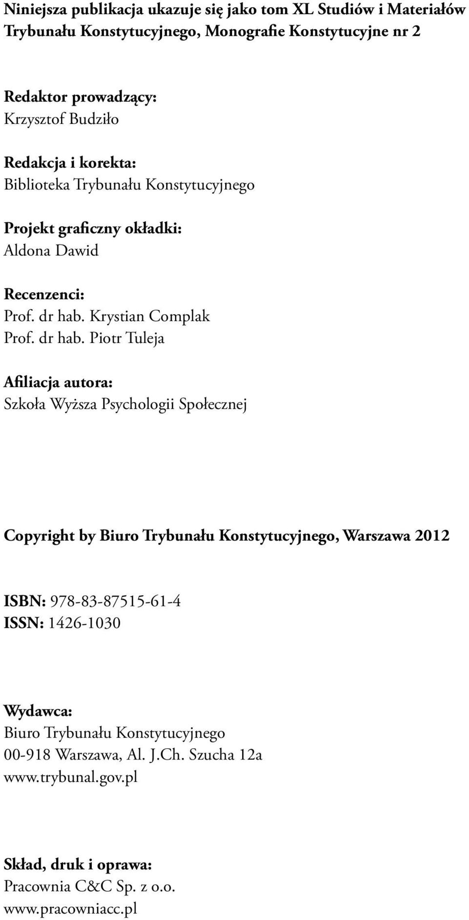 Krystian Complak Prof. dr hab.