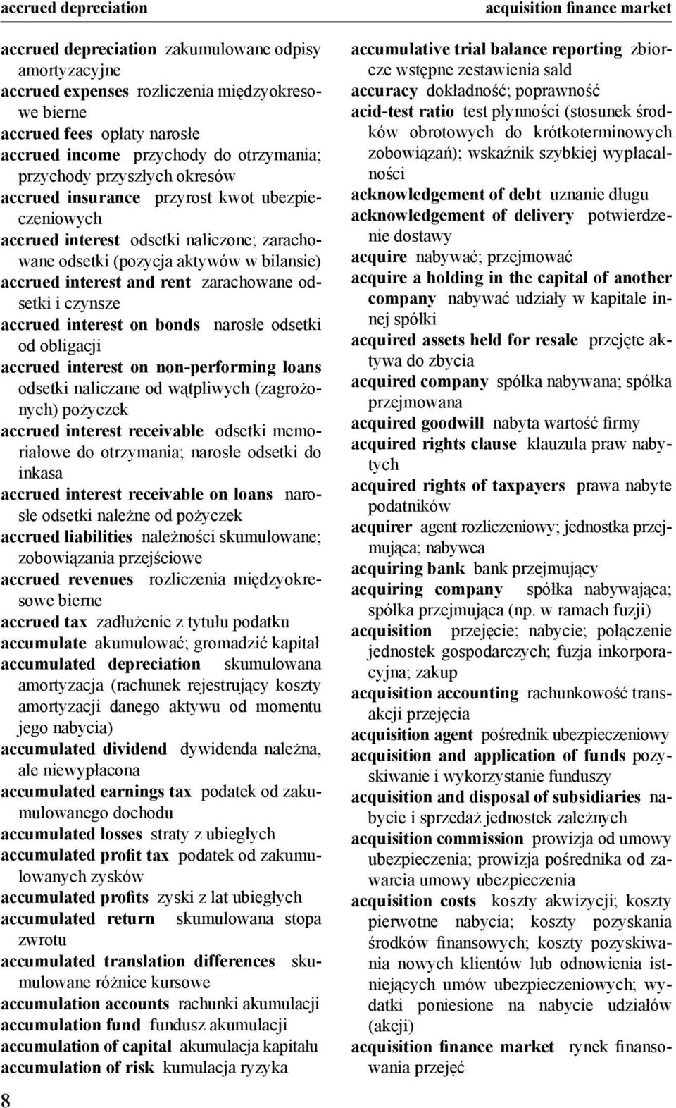 interest and rent zarachowane odsetki i czynsze accrued interest on bonds narosłe odsetki od obligacji accrued interest on non-performing loans odsetki naliczane od w tpliwych (zagro onych) po yczek