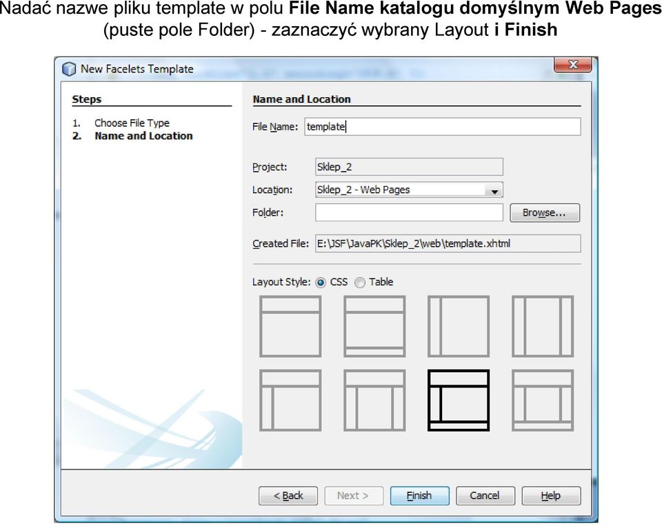 domyślnym Web Pages (puste pole