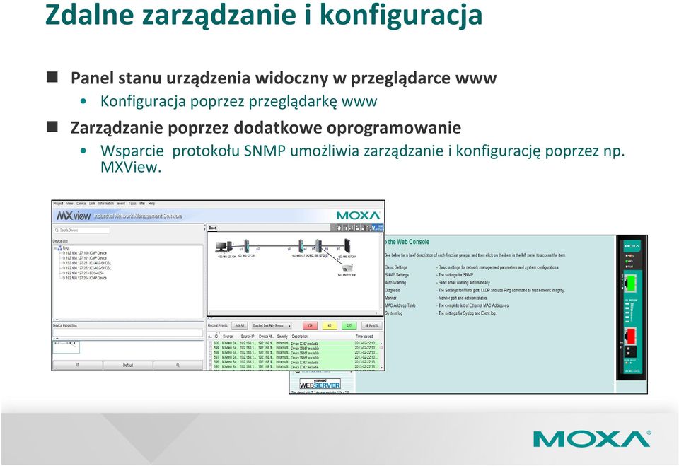 www Zarządzanie poprzez dodatkowe oprogramowanie Wsparcie