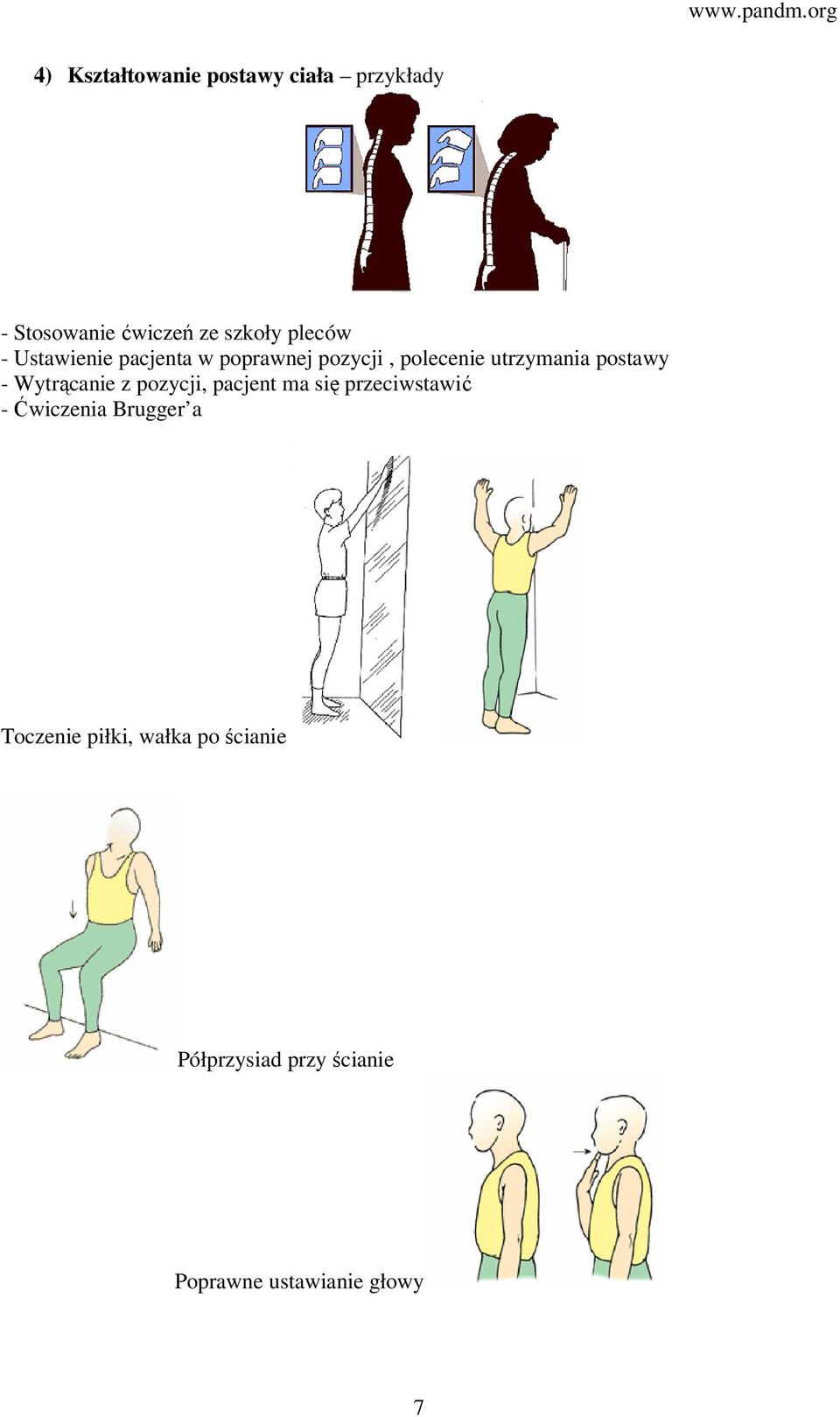 postawy - Wytrącanie z pozycji, pacjent ma się przeciwstawić - Ćwiczenia