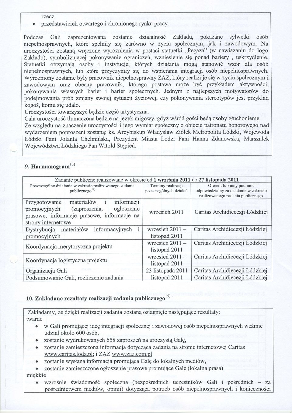 Na uroczystosci zostan4 wrqczone wyr62nienia w postaci statuetki,,pegazd' (w nawi4taniu do logo Zakadu), symbolizuj4cej pokonywanie ograniczefr, wzniesienie sie ponad bariery, uskrzydlenie.