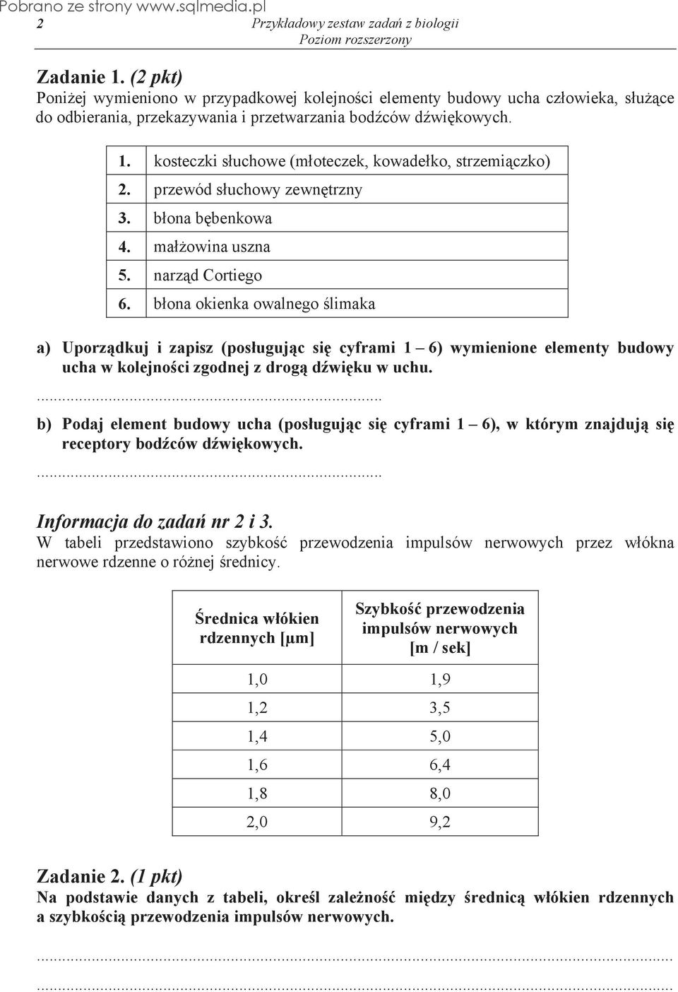 b ona okienka owalnego limaka a) Uporz dkuj i zapisz (pos uguj c si cyframi 1 6) wymienione elementy budowy ucha w kolejno ci zgodnej z drog d wi ku w uchu.