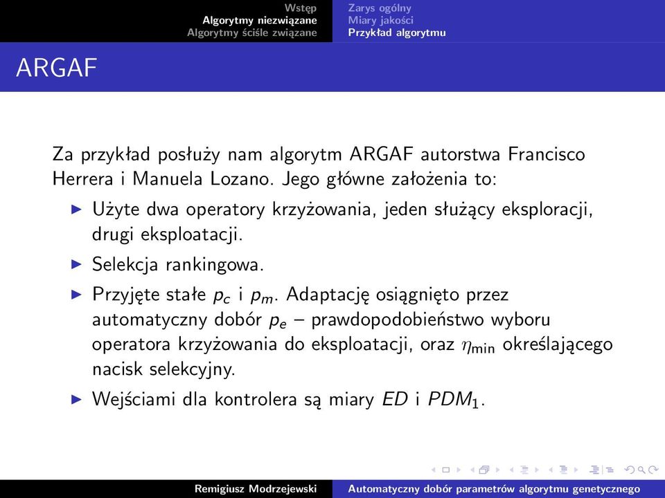 Selekcja rankingowa. Przyjętestałep c ip m.