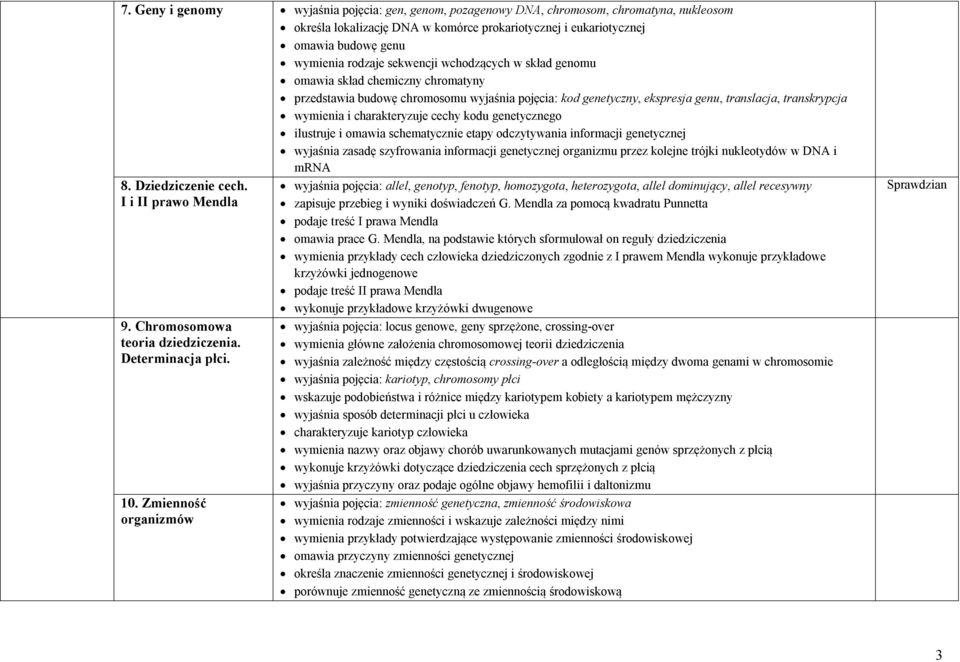 charakteryzuje cechy kodu genetycznego ilustruje i omawia schematycznie etapy odczytywania informacji genetycznej wyjaśnia zasadę szyfrowania informacji genetycznej organizmu przez kolejne trójki