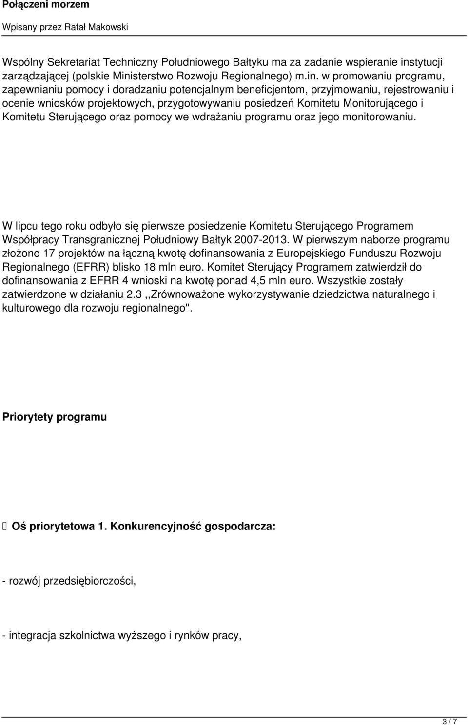 sterstwo Rozwoju Regionalnego) m.in.