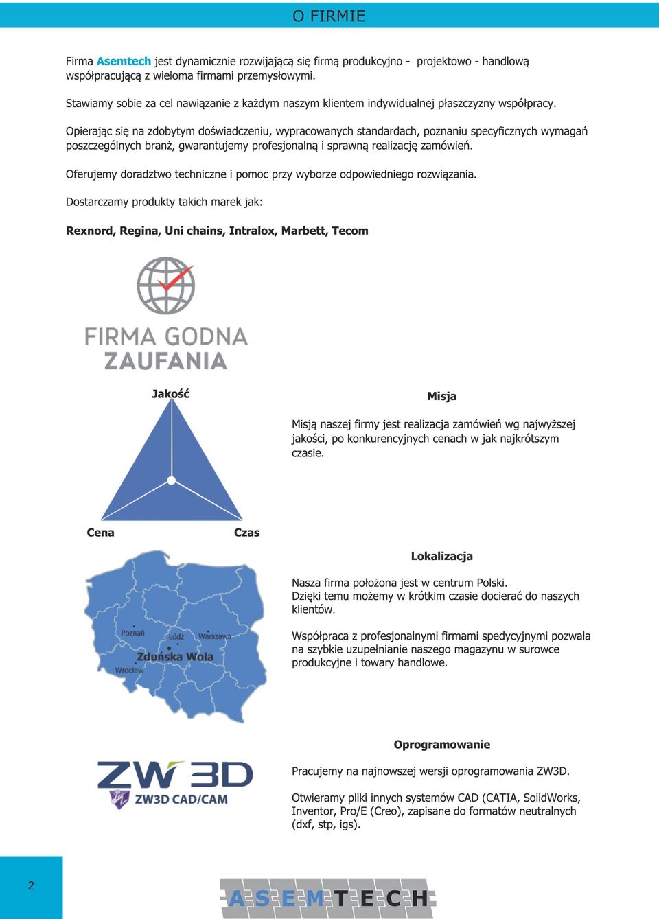 Opierając się na zdobytym doświadczeniu, wypracowanych standardach, poznaniu specyficznych wymagań poszczególnych branż, gwarantujemy profesjonalną i sprawną realizację zamówień.